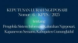 Keputusan Lurah tentang Pengelola Sistem Informasi Kalurahan